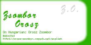 zsombor orosz business card